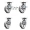 Service Caster 8 Inch V Groove Semi Steel Caster Set with Roller Bearing 4 Swivel Lock 2 Brake SCC-35S820-VGR-SLB-BSL-2-BSL-2 - alternate 1